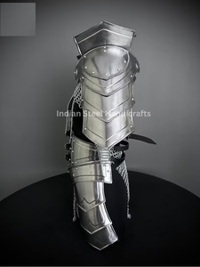 Armadura de Caballero Medieval de Acero Inoxidable Plateado con Placas de Malla Soldadas para Cosplay, SCA y Reenactment - Uttarakhand - Product Image 3
