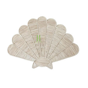 Tendance du moment : Assiettes de présentation écologiques en jonc de mer naturel, style bohème, 35 cm, tissées à la main, pour décoration de table de mariage, festonnées - Product Image 3