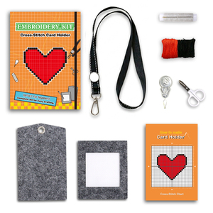 Kit créatif DIY, kit de porte-cartes en point de croix amusant pour enfants et adultes, idée de cadeau fait main - Product Image 5