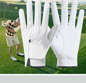 White Soft Full Color Indonesia Cabretta Leather <b>Golf</b> Gloves - Product Image 6