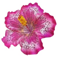 Sunne Tropical Décoration d'été faite à la main, Fleur artificielle en mousse Hibiscus, Motif tatouage, Accessoires de mode pour femmes, 7 couleurs