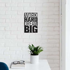 Arte Metálico Motivacional para Pared |   Decoración de Pared Art Deco Hecha a Mano |   Arte Mural Metálico Moderno con Opciones Personalizadas - Product Image 1