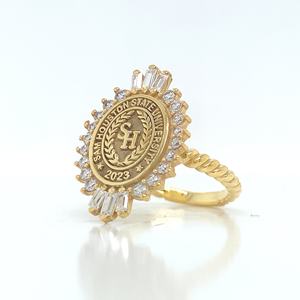 Anillo Escolar BOJ 088, Anillo Universitario y de Colegio, Anillo de Graduación para Mujer, Anillo Personalizado con Año de Graduación, Anillo en Oferta a Bajo Precio - Product Image 1