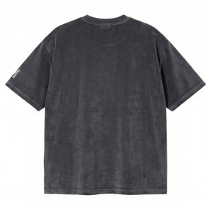 Camiseta Casual de Lujo Urbana de Moda Hip Hop con Pedrería y Terciopelo para Hombre MALUZA INDUSTRIES - Product Image 3