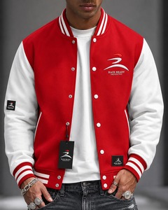 Chaquetas Varsity de Invierno para Hombre con Capucha, de Alta Calidad, 100% Lana, Impermeables, de Dos Tonos, con Cierre Frontal y Logotipo - Product Image 1