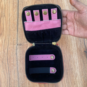 New Arrival <b>Boot</b> Stitch Suede Leather Jewelry Box Stylish Travel Divider Storage Organizer Cases Western Accessory Divider Cases - Product Image 6