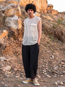 Handcrafted <b>Mens</b> Of <b>White</b> Cotton Fishnet Sleeveless T Shirt Top Eco Friendly Breathable Summer Beach Wear <b>Vest</b> Tank Top - Product Image 4
