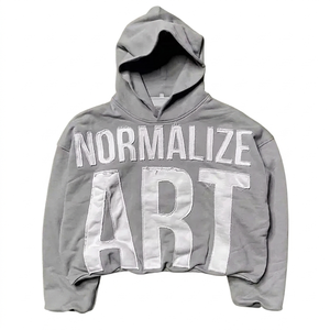 Sudadera con Capucha Casual Personalizable para Hombre, de Algodón y Elastano, con Diseño de Letras y Dibujos Digitales en la Parte Delantera/Trasera - Product Image 4