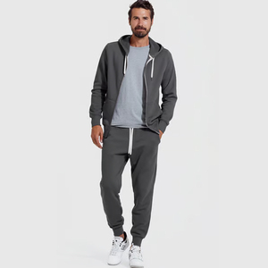 Flexible Stretch Blend Gym Workout Zip <b>Hoodie</b> Men <b>Bodybuilding</b> Training Breathable Functional Fleece Top - Product Image 1