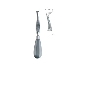 Elevador de Raíces Schlemmer, Curvo a la Izquierda, de Acero Inoxidable, Instrumento Dental Modelo RE-117, Clase I, Mínimamente Invasivo - Product Image 2