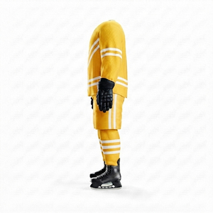 Tenue de hockey sur glace, kit d'équipe entièrement sublimé, maillot et pantalon de qualité supérieure, tissu durable et respirant pour jeunes et adultes, OEM - Product Image 3