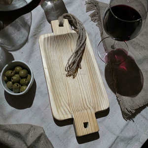 Tazón de Madera de Pino Real de Primera Calidad con Asa, Tazón de Servir Rústico Hecho a Mano para Cocina a Precio Económico - Product Image 3