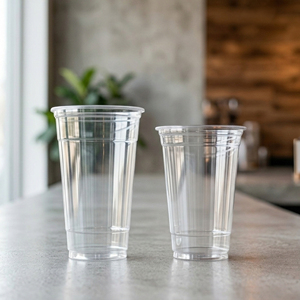 Wholesale 12/16/22/24OZ Disposable Boba Milktea <b>Cups</b> Clear Bubble Tea U-shaped Pet Disposable Coffee <b>Plastic</b> <b>Cup</b> With Lids - Product Image 4