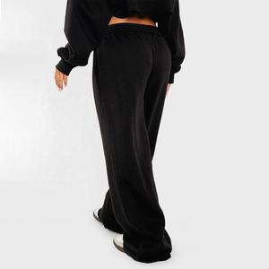 ชุดวอร์มมีเชือกรูดคู่แบบสั้นมีฮู้ดสีดำขนาดเล็กชุดวอร์มมีขอบแบบดิบยาว - Product Image 5