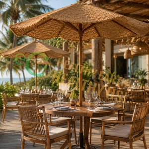 Sombrilla de Fibra de Coco Natural para Exteriores, Protección Solar para Playa, Resort, Patio, Jardín y Paisajismo Tropical Eco2go Vietnam - Product Image 1