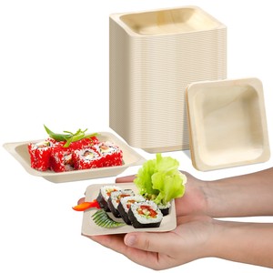 Platos Rectangulares Superpuestos Minimalistas Ecológicos de Bambú Aqdus Saleem, Venta al por Mayor |   Tablero de Mesa Natural Hecho a Mano - Product Image 4