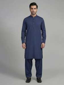 Ensemble de salwar kameez de luxe pour hommes, vêtements indiens et pakistanais, coton classique, tenue traditionnelle pour l'Aïd, vêtements de tous les jours - Product Image 2