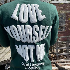 ชุดเซ็ตเสื้อฮู้ดดี้และกางเกงวอร์มพิมพ์ลายสกรีนสำหรับผู้ชาย ผ้าหนานุ่ม ซักย้อมสีแบบแอซิดวอช สไตล์จ็อกเกอร์ - Product Image 4