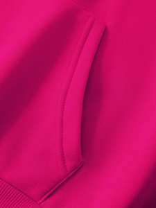 Sweat-shirt à capuche oversize rose bonbon pour femme, en molleton doux, décontracté, pour tous les jours, mode hiver. - Product Image 4