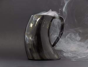 Mug personnalisé en corne de buffle vintage, mug à bière Viking en corne de vache avec logo personnalisé, nouveau design pour l'utilisation du café - Product Image 2