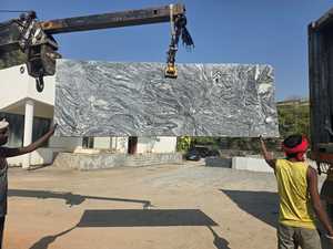 Viscon White <b>Granite</b> Slabs Polished Finish Traditional Eco-Friendly Kitchen & Hotel Countertops and Flooring Export Quality - Product Image 2