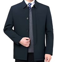 Veste matelassée pour homme avec logo personnalisé OEM, pour l'hiver, pour les pères, les hommes d'âge moyen et les personnes âgées, veste matelassée en coton chaud
