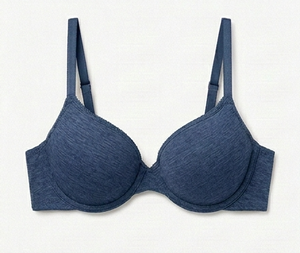 Soutien-gorge sans couture sans armatures pour femme, couleur unie, bonnets triangulaires, dos nu, bretelles non réglables, lavable en machine, en tricot de coton et élasthanne - Product Image 1