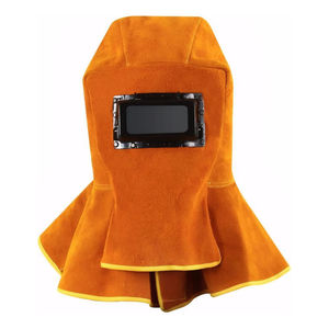 Équipement de protection individuelle, capuche de soudage en cuir de vachette résistant au feu pour la sécurité des soudeurs, vêtements de travail industriels robustes - Product Image 1