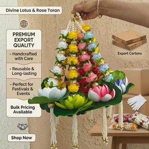 Decoraciones Tradicionales de Pared con Cuentas de Loto Flotantes para Bodas, Diwali, Hogar y Oficina - Product Image 2