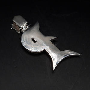 Colgante grueso con letra 'P' de moissanita de corte esmeralda, alfabeto y letra personalizados, de plata de ley 925 chapada en rodio, estilo HipHop para fiesta - Product Image 3