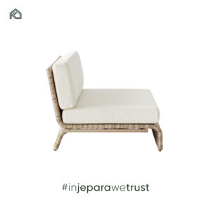 Sofá Seccional Moderno de Mimbre para Dos Personas, Resistente a la Intemperie, para Hoteles Comerciales, con Espuma de Alta Densidad Duradera - KLOPS LIVING - Product Image 4