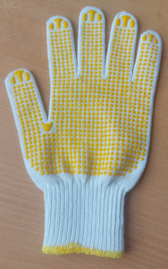 Guantes de seguridad con puntos de seguridad de hilo de algodón a precio económico - Product Image 3
