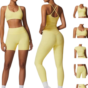 Conjunto de Sujetador Deportivo y Pantalones Cortos, Top Corto Ajustado, Pantalones Casuales para Fitness, Aceptamos Servicio OEM, Ropa de Gimnasio, Ropa Deportiva, Yoga - Product Image 1