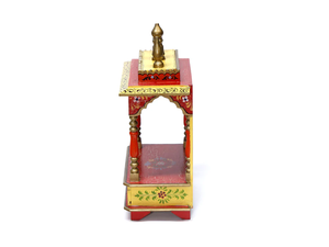 Solid Wood Pooja <b>Mandir</b> | Handmade Wooden Temple for Home | Hindu Prayer Altar | Indian Home Decor Living room KA844 - Product Image 1