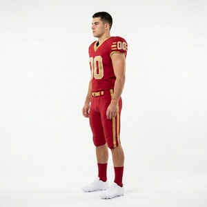 Hot Sale Custom American Football Uniform Breathable Anti Bacterial <b>Material</b> 100% Polyester Quick Dry for Men Women Children - Product Image 4