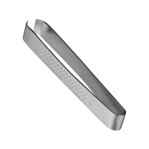 Pince de cuisine professionnelle en acier inoxydable noir mat pour la présentation culinaire – Outil de chef de précision - Product Image 1
