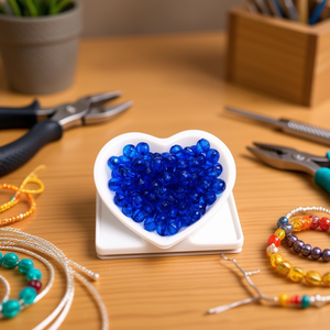 ILAN Abalorios Perline Rotonde Blu Luminose da 8 mm per la Creazione di Gioielli - Product Image 3