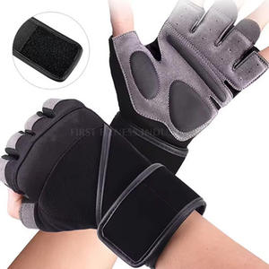 Gants de fitness en cuir SAAR INDUSTRIES unisexes avec logo personnalisé, fermeture auto-agrippante, protection avancée pour la salle de sport, l'entraînement, le sport et le cyclisme - Product Image 3