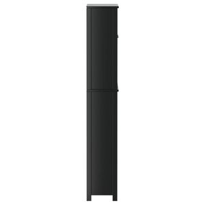 Mobile lavatrice in legno massello BERG nero 29.9 \ "x10.6 \" x64.8 \ "mobili da bagno - Product Image 5