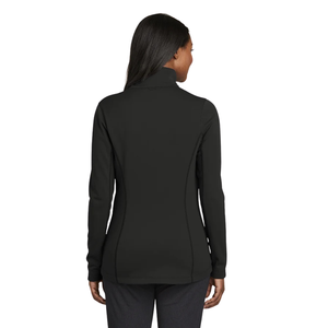 AKA 1908 Smooth Fleece Jacket Black Full Zip Women Lightweight Soft Warm Embroidered Casual Outdoor <b>Athletic</b> Everyday Wear - Product Image 3