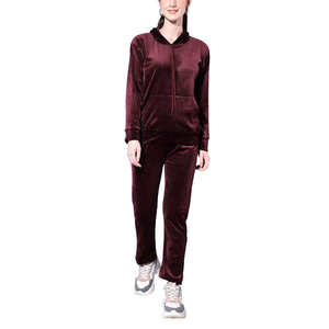 Y2K <b>Velour</b> <b>Tracksuit</b> Plush Breathable Fleece Zip Hoodie Flared Pants Retro Sporty Chic Two Piece Winter Streetwear Fashion Set - Product Image 2