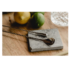 Cuchara de Bar de Acero Inoxidable con Mango Trenzado, Cuchara Mezcladora de Vino Profesional de Lujo - Product Image 1