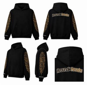 Sweat-shirts à capuche pour hommes en molleton épais 100% coton, surdimensionnés, avec logo brodé personnalisé, écologiques, pour l'hiver - Product Image 1