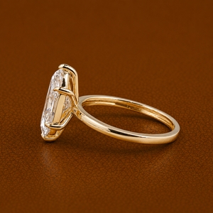 Anillo de Compromiso Solitario de Corte Marquesa de Lujo para Mujer, Oro Amarillo de 14K/18K, Anillo de Boda, Joyería Fina - Product Image 2