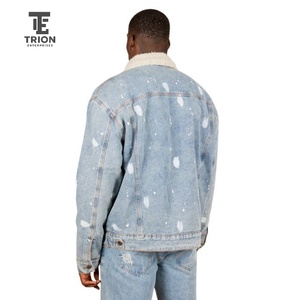 Men's Custom Custom Men's Waterproof Leather <b>Jacket</b> With Unique Design Washed <b>Sequins</b> Fashion Customized OEM Service - Product Image 2