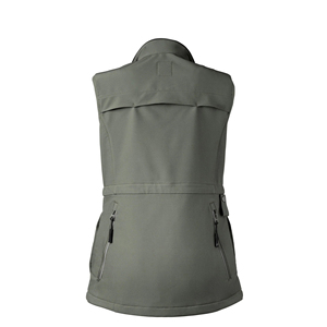 เสื้อกั๊กซอฟต์เชลล์สำหรับงานหนัก, เสื้อกั๊กไร้แขนแบบมีกระเป๋าหลายช่องพร้อมแผ่นกันลม, ชุดทำงานกันน้ำสำหรับกิจกรรมกลางแจ้ง - Product Image 4