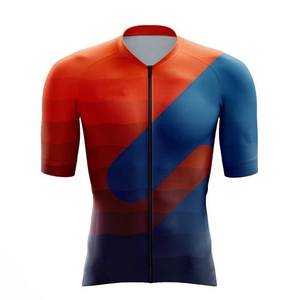 Custom Logo Wholesale <b>Cycling</b> Jerseys Men Short Sleeve Quick Dry Breathable Heat-Transfer Printed Polyester/Spandex Bike Jersey - Product Image 2