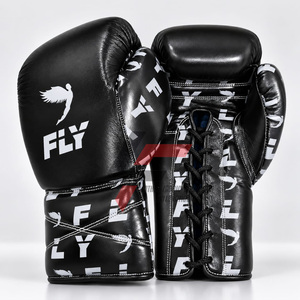 Gants de boxe en cuir véritable imprimés sur mesure, fabriqués en usine, super confortables pour le kickboxing et la boxe. - Product Image 5