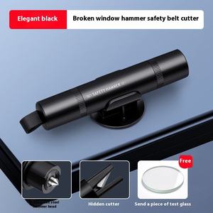 Marteau de sécurité d'urgence pour voiture noir 2 en 1, coupe-ceinture de sécurité, brise-vitre, outil de sauvetage pour kit de véhicule - Product Image 2