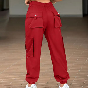 New Design Reasonable Prices Martial Multi-pockets Women Cargo Trousers Custom Loose Print Casual wear Women Cargo Trousers - Product Image 5